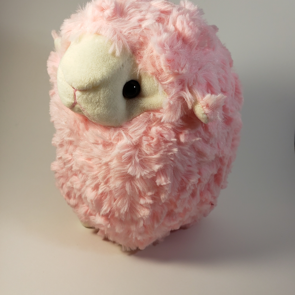 Fluffy Pink Plush Toy - Lamb